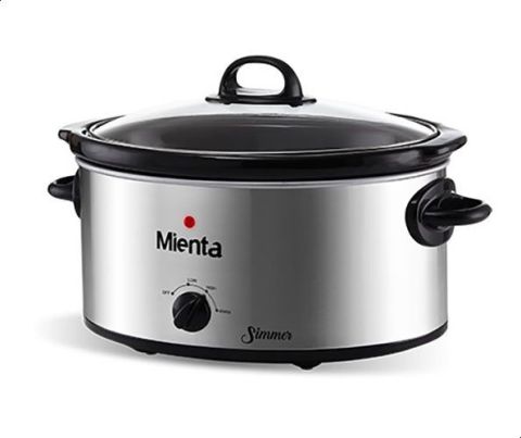 Mienta SC45122A Simmer Slow Cooker, 6 Liters - Silver