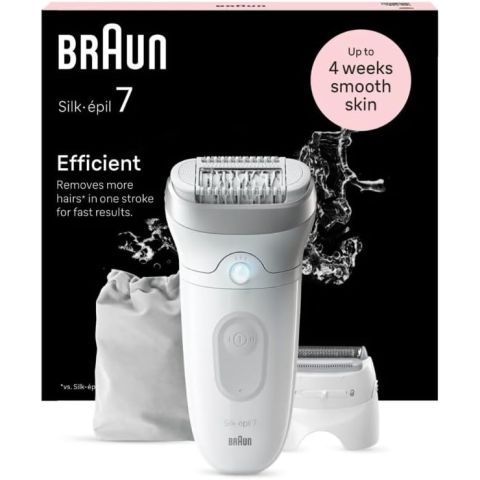 modyhan Braun Silk-épil SE7-041 Wet & Dry Electric epilator 3 heads Grey