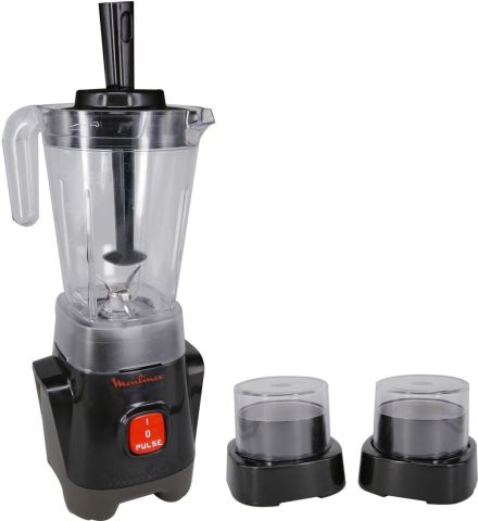 Moulinex Genuine Blender With Grinder And Grater, 1.25 Liter, 400 Watt, Black- LM2428EG mody han