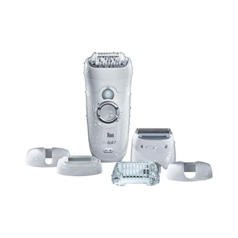 Modyhan Braun SES-7880 Cordless Wet and Dry epilator with 7 extras - Silver