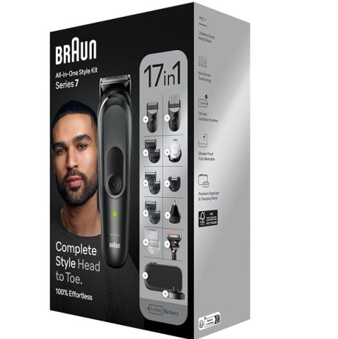Modyhan Braun MGK7491 All-In-One Style Kit Series 7 17-in-1 For Men - Gray
