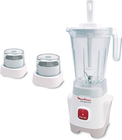 Moulinex Genuine Blender With Grinder And Grater, 1.25 Liter, 400 Watt, White - LM2421EG mody han